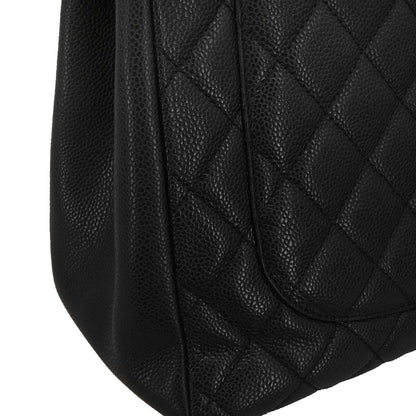 Chanel Black Caviar Skin Grand Shopping Tote GST Chain Handbag