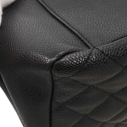 Chanel Black Caviar Skin Grand Shopping Tote GST Chain Handbag