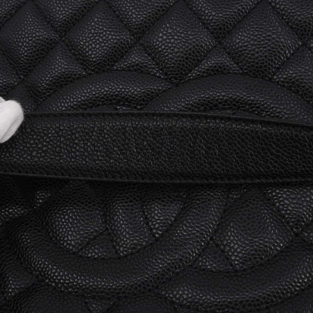 Chanel Black Caviar Skin Grand Shopping Tote GST Chain Handbag