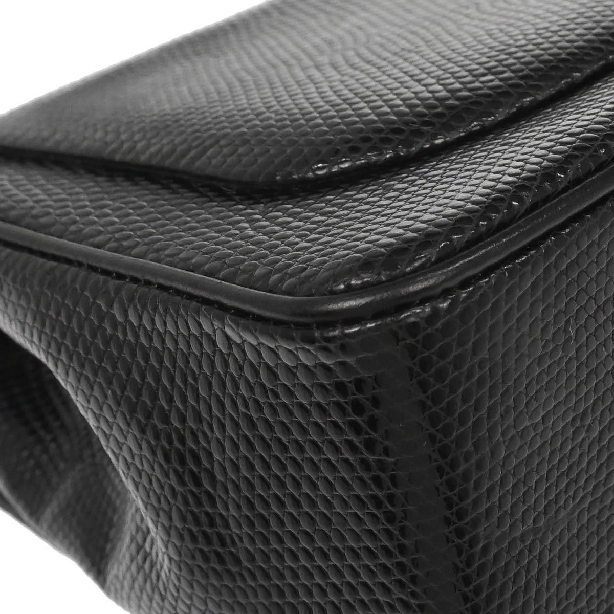Chanel * Black Lizard Mini Classic Square Flap Bag 17