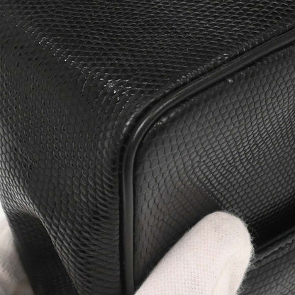 Chanel * Black Lizard Mini Classic Square Flap Bag 17