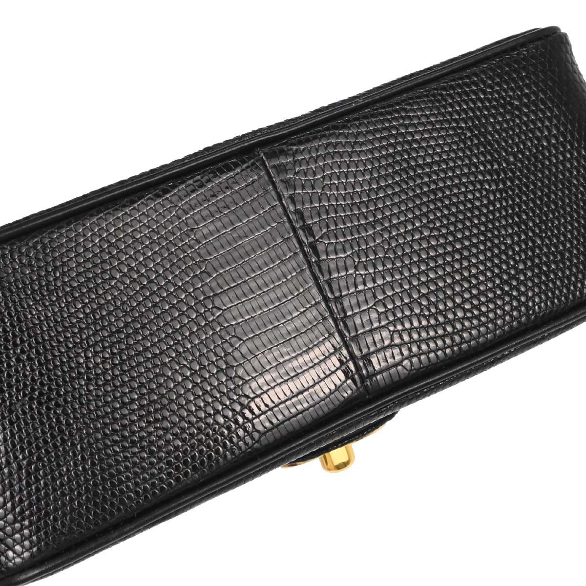 Chanel * Black Lizard Mini Classic Square Flap Bag 17