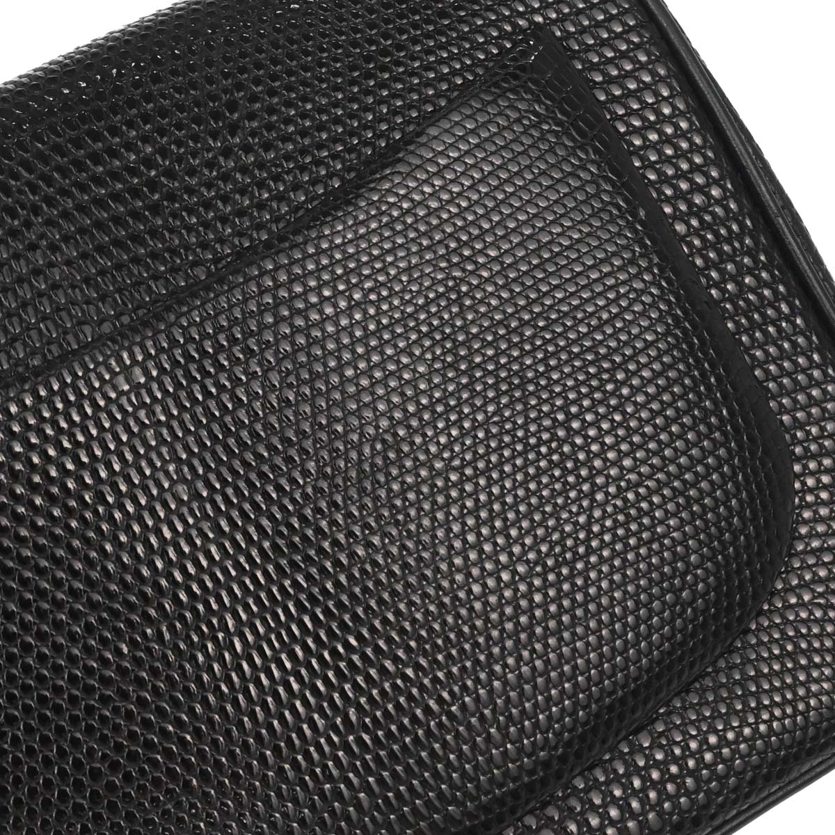Chanel * Black Lizard Mini Classic Square Flap Bag 17