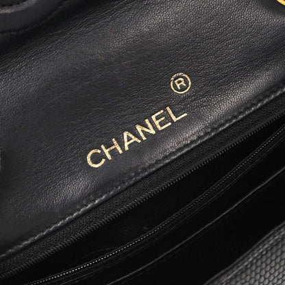 Chanel * Black Lizard Mini Classic Square Flap Bag 17