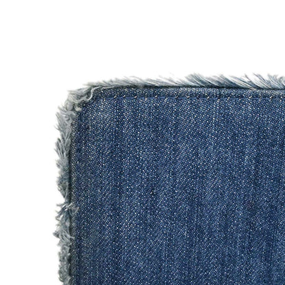 Boy Chanel Blue Denim Patchwork Medium Chain Shoulder Bag
