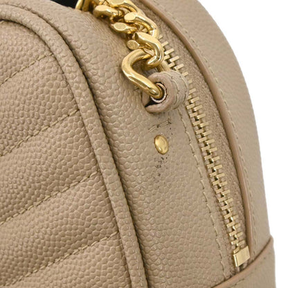 Saint Laurent Beige Leather Lou Crossbody Bag