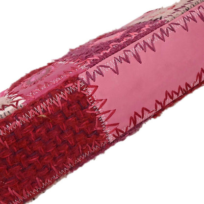 Chanel Pink Tweed Patchwork Shoulder Bag