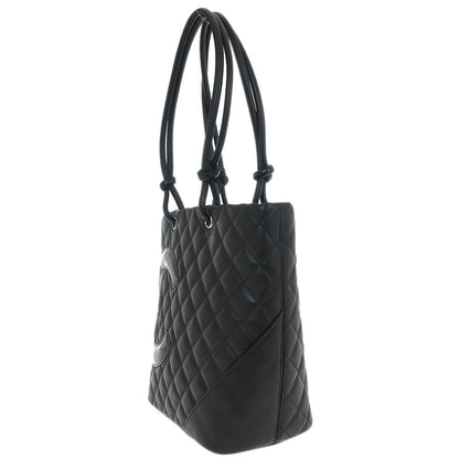 Chanel Black Calfskin Cambon Ligne Tote Handbag