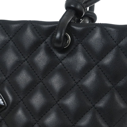 Chanel Black Calfskin Cambon Ligne Tote Handbag