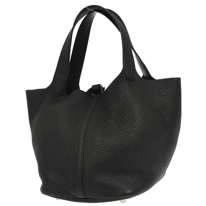Hermes Black Taurillon Clemence Picotin Lock 22 MM Handbag