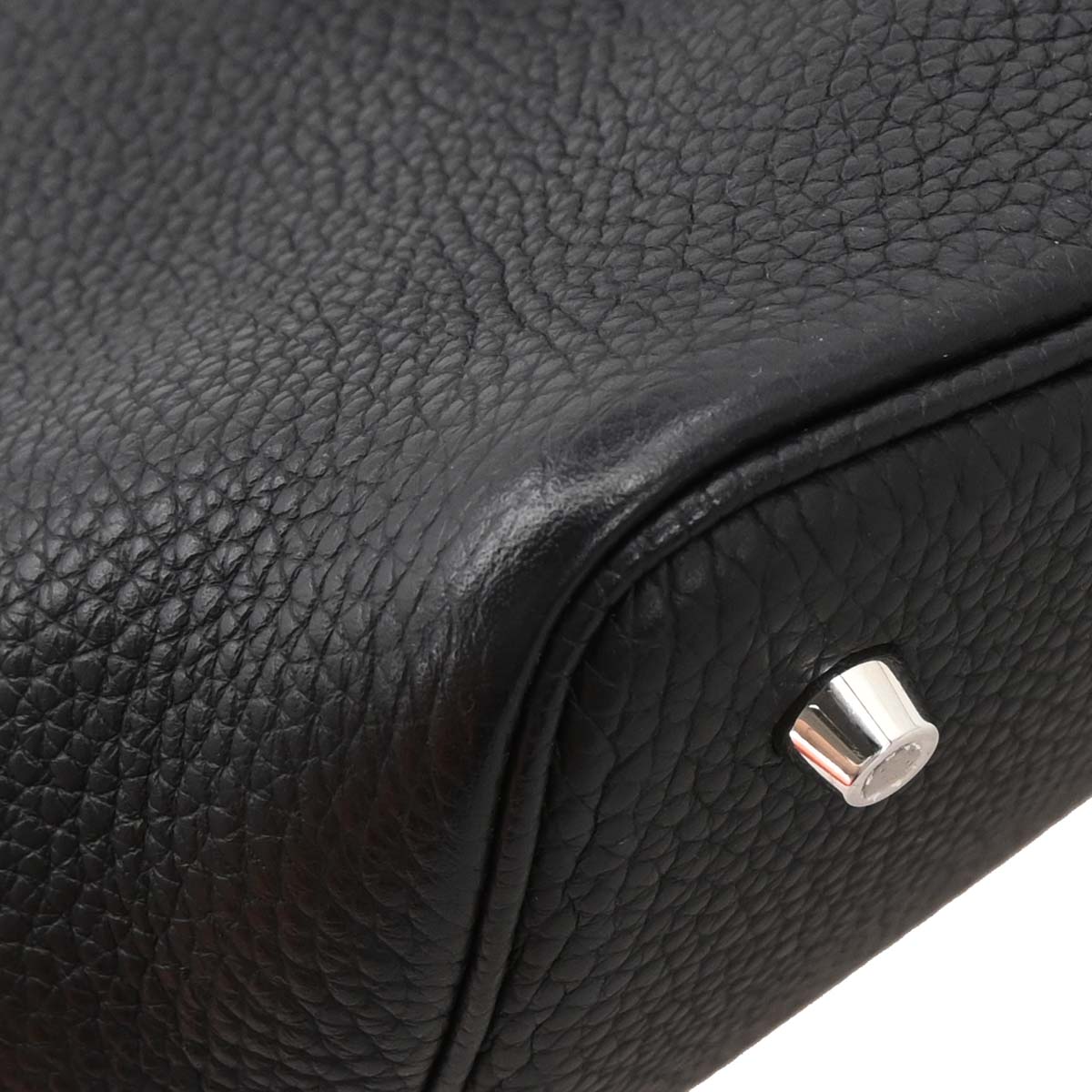 Hermes Black Taurillon Clemence Picotin Lock 22 MM Handbag