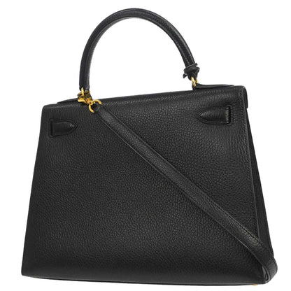 Hermes Black Ardennes Kelly 28 Sellier 2way Shoulder Handbag