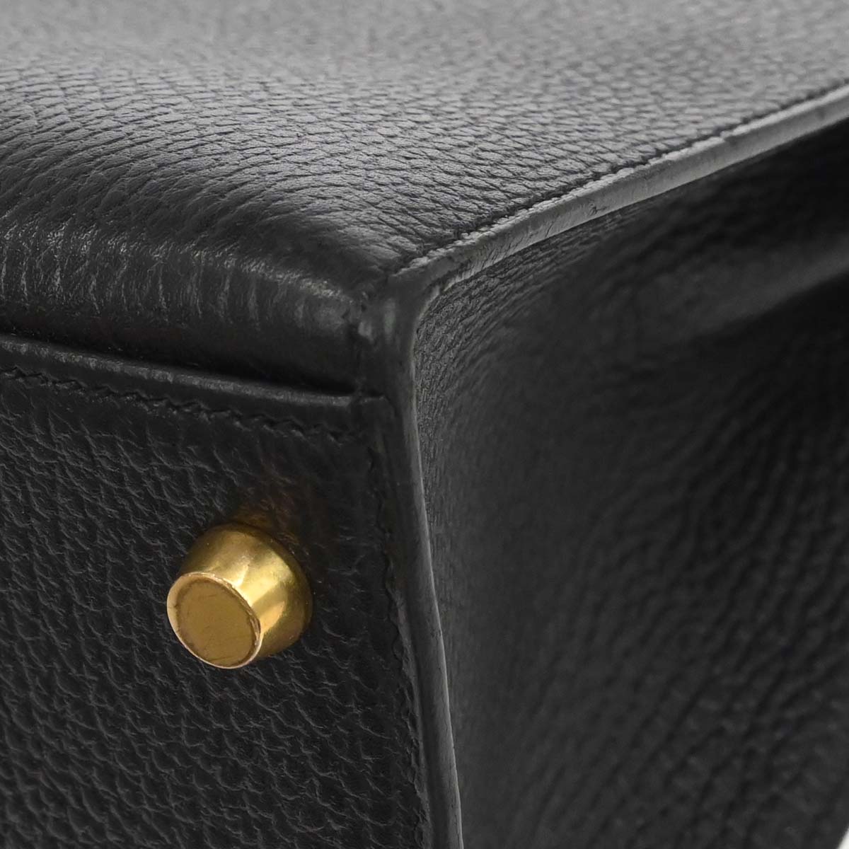 Hermes Black Ardennes Kelly 28 Sellier 2way Shoulder Handbag