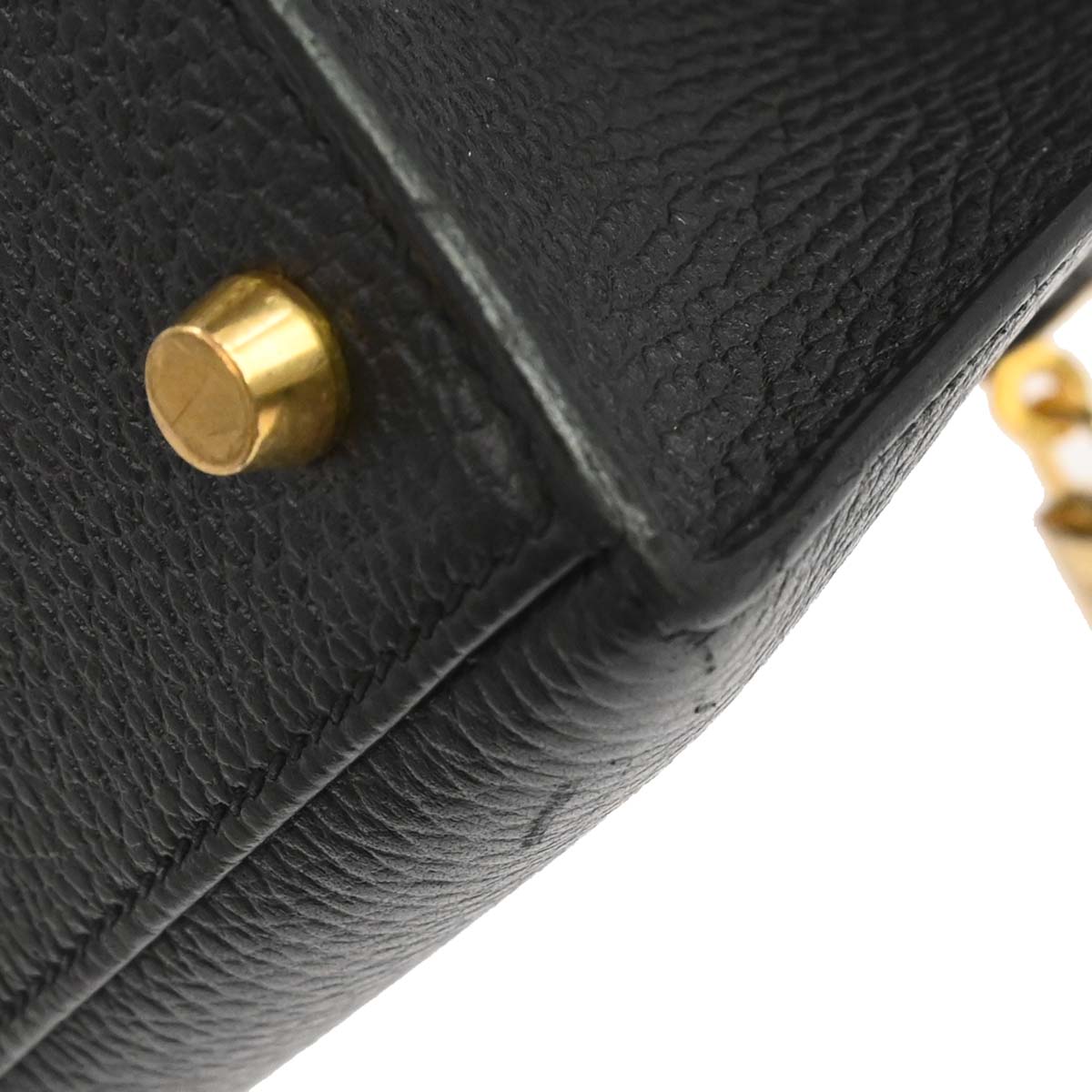 Hermes Black Ardennes Kelly 28 Sellier 2way Shoulder Handbag