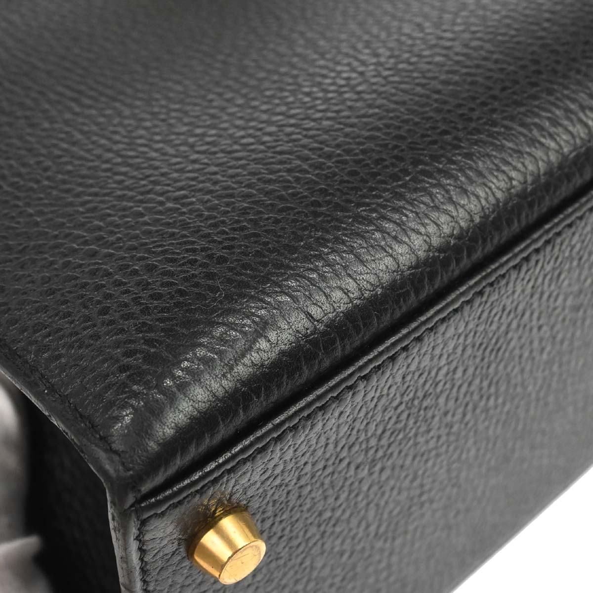 Hermes Black Ardennes Kelly 28 Sellier 2way Shoulder Handbag