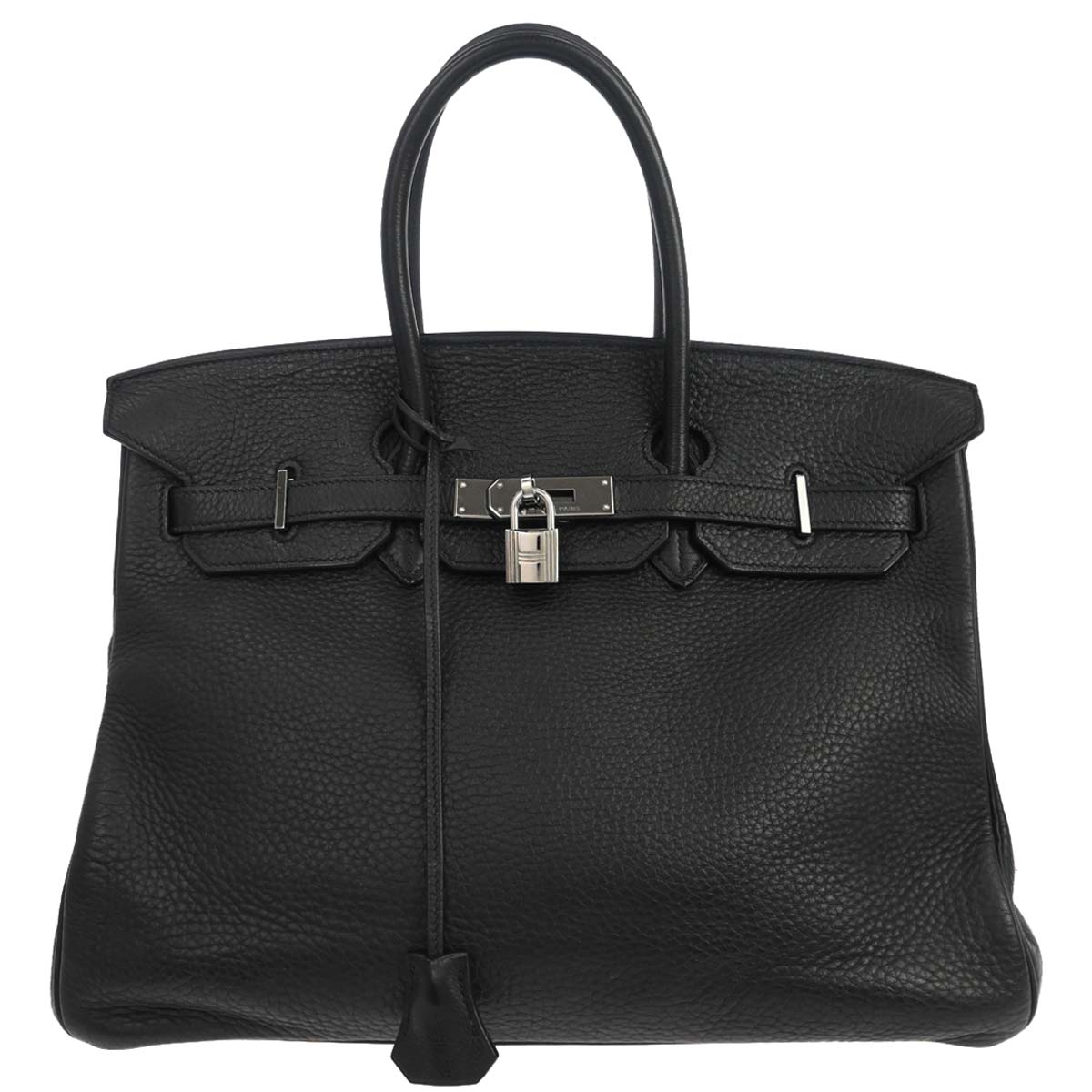 Hermes Black Taurillon Clemence Birkin 35 Handbag