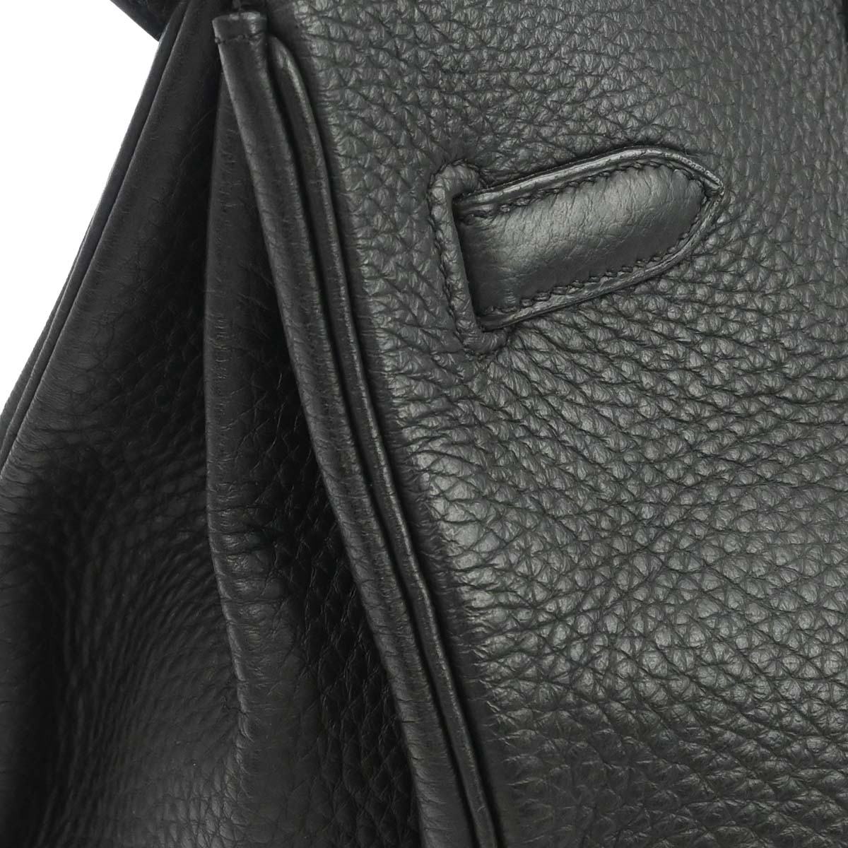 Hermes Black Taurillon Clemence Birkin 35 Handbag