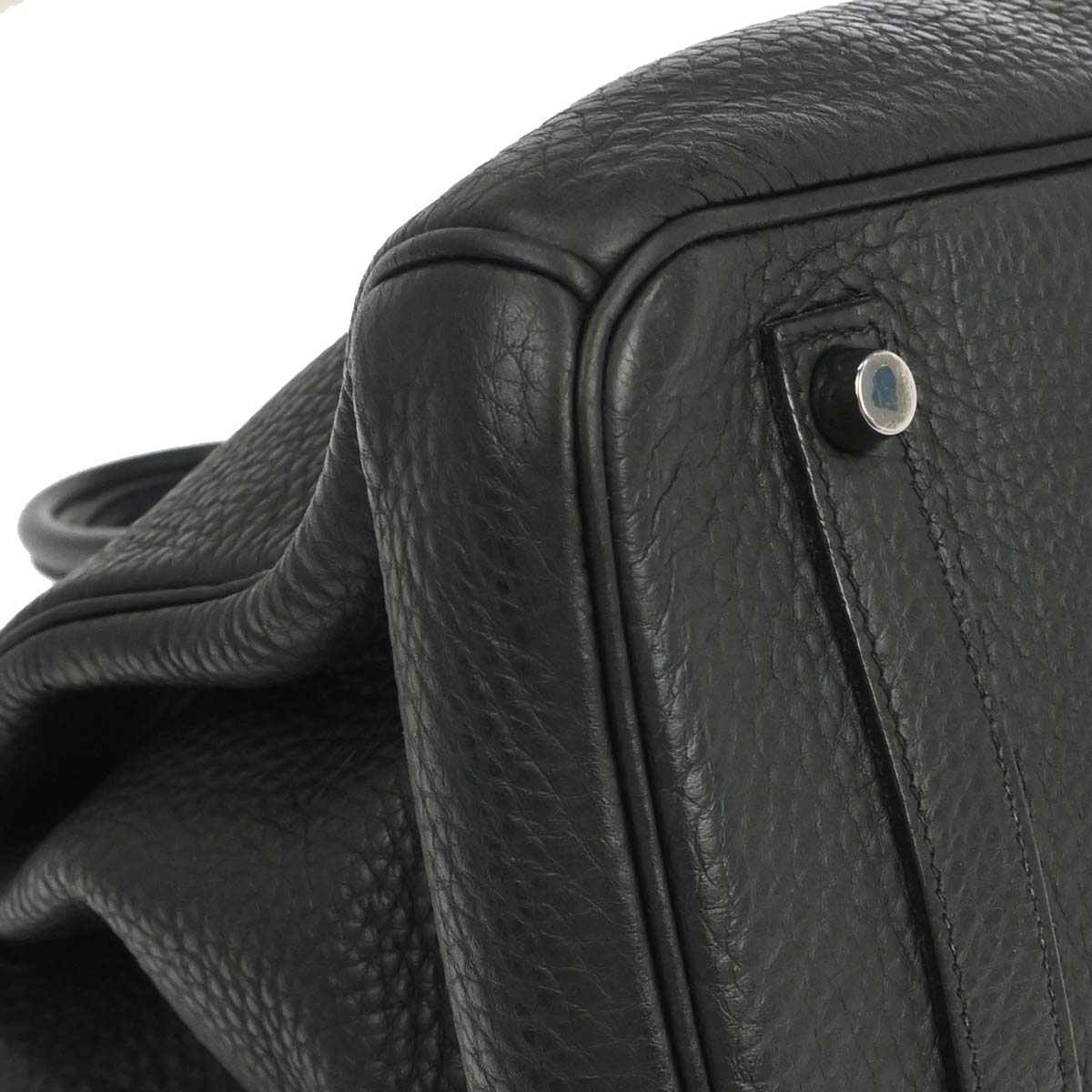 Hermes Black Taurillon Clemence Birkin 35 Handbag