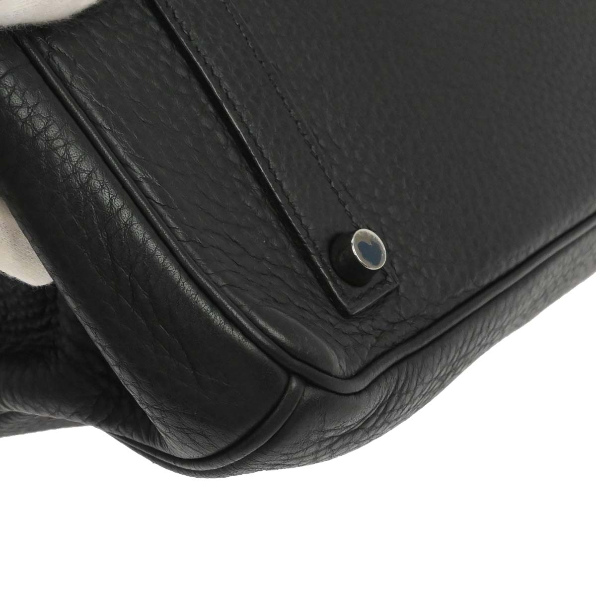 Hermes Black Taurillon Clemence Birkin 35 Handbag