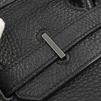 Hermes Black Taurillon Clemence Birkin 35 Handbag