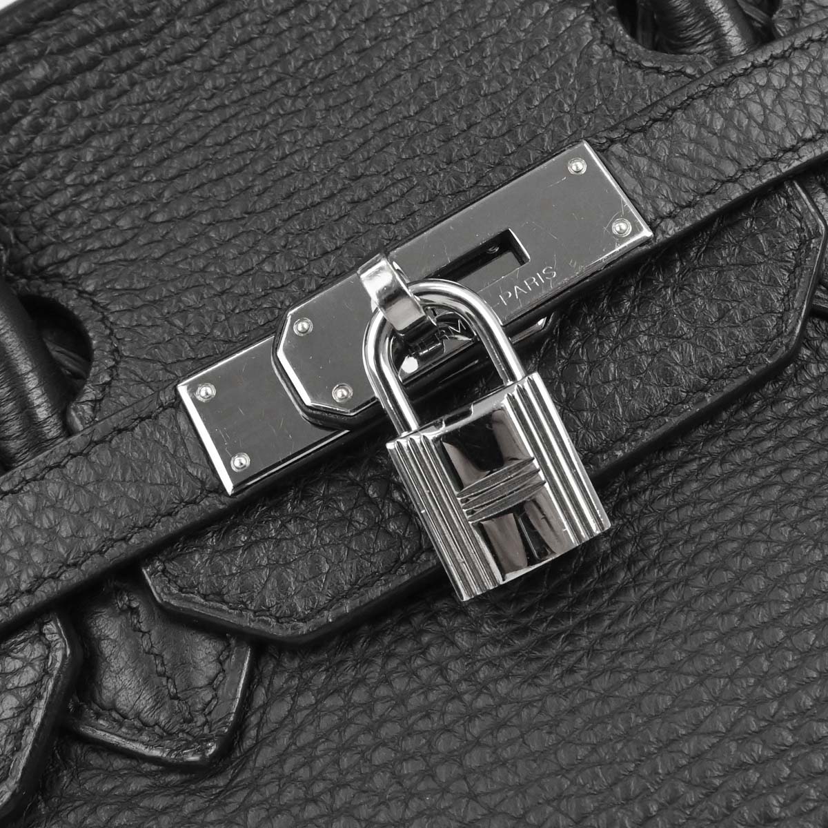 Hermes Black Taurillon Clemence Birkin 35 Handbag