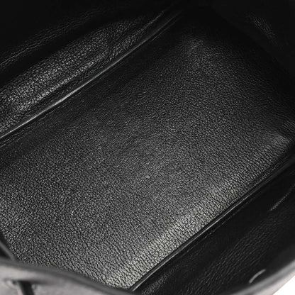 Hermes Black Taurillon Clemence Birkin 35 Handbag