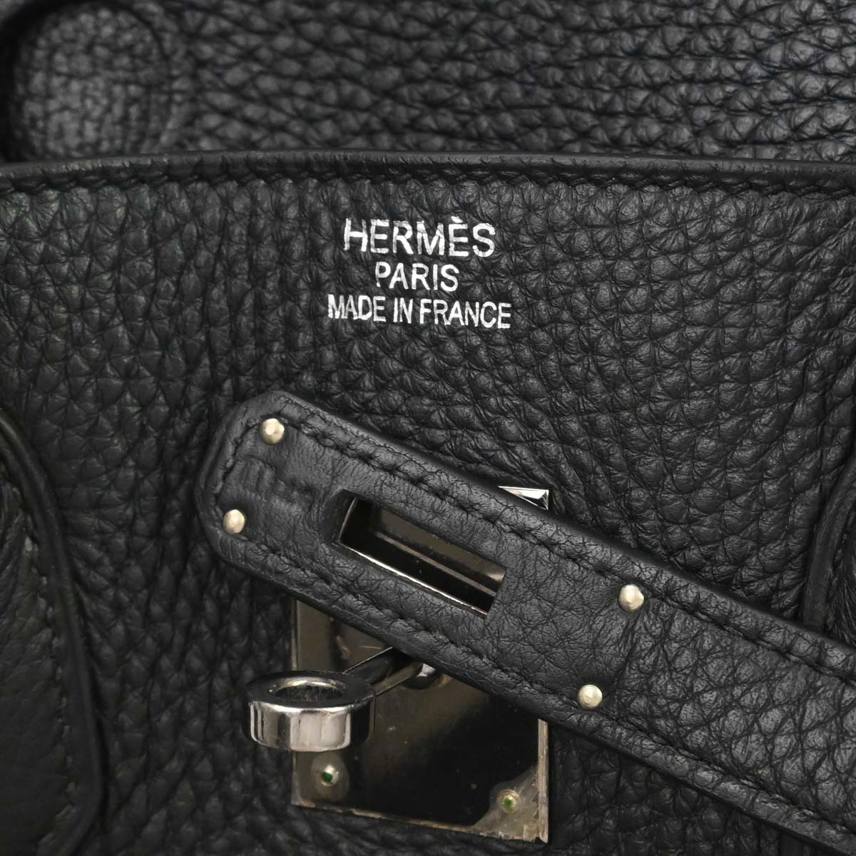 Hermes Black Taurillon Clemence Birkin 35 Handbag