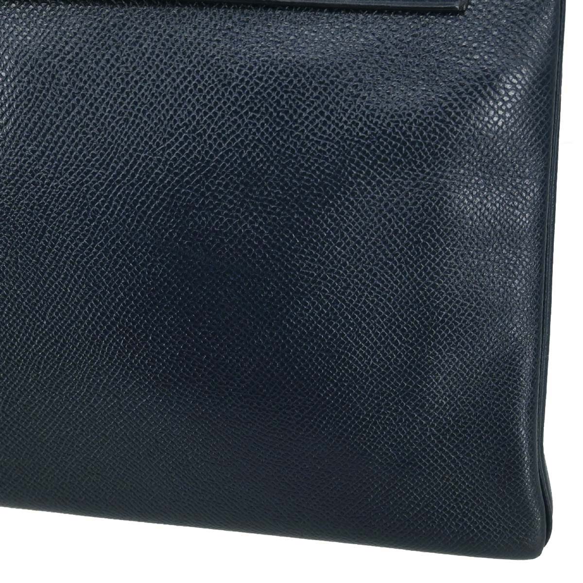 Hermes Navy Courchevel Kelly 28 Retourne 2way Shoulder Handbag