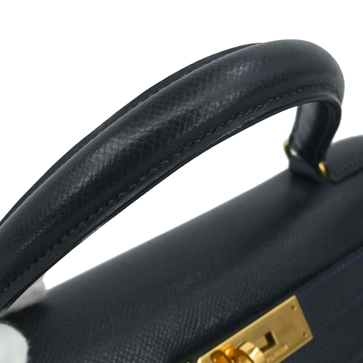 Hermes Navy Courchevel Kelly 28 Retourne 2way Shoulder Handbag