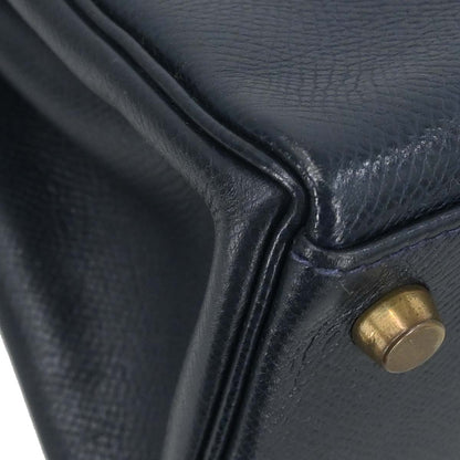 Hermes Navy Courchevel Kelly 28 Retourne 2way Shoulder Handbag