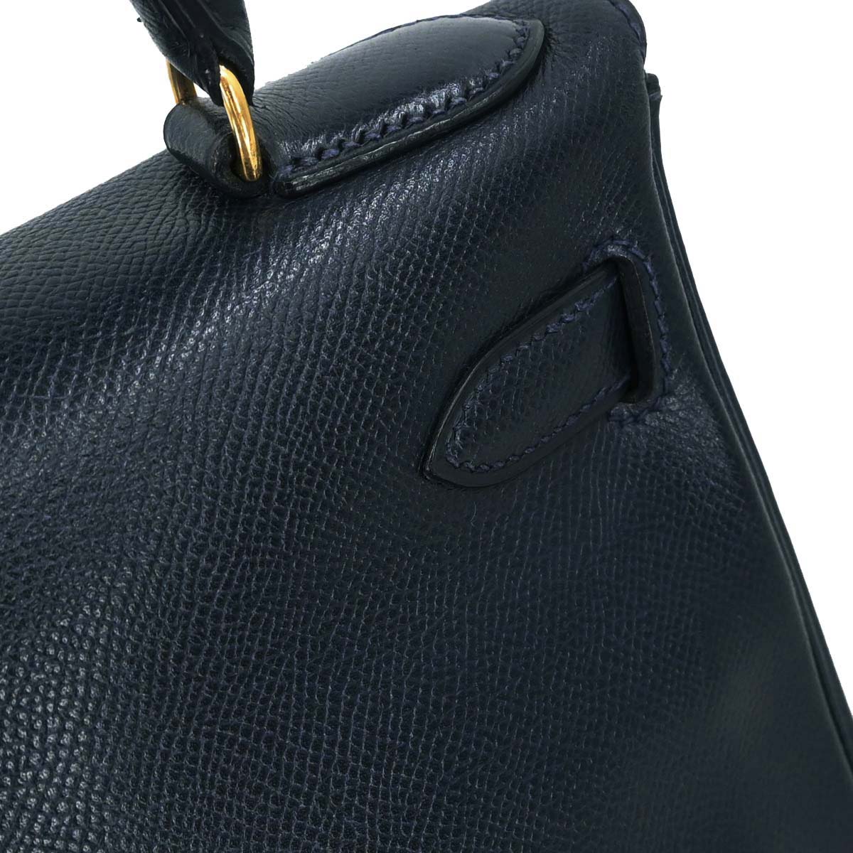 Hermes Navy Courchevel Kelly 28 Retourne 2way Shoulder Handbag