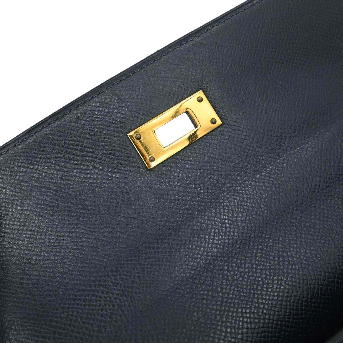 Hermes Navy Courchevel Kelly 28 Retourne 2way Shoulder Handbag