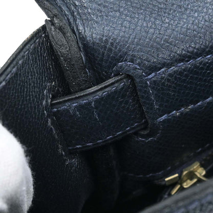 Hermes Navy Courchevel Kelly 28 Retourne 2way Shoulder Handbag