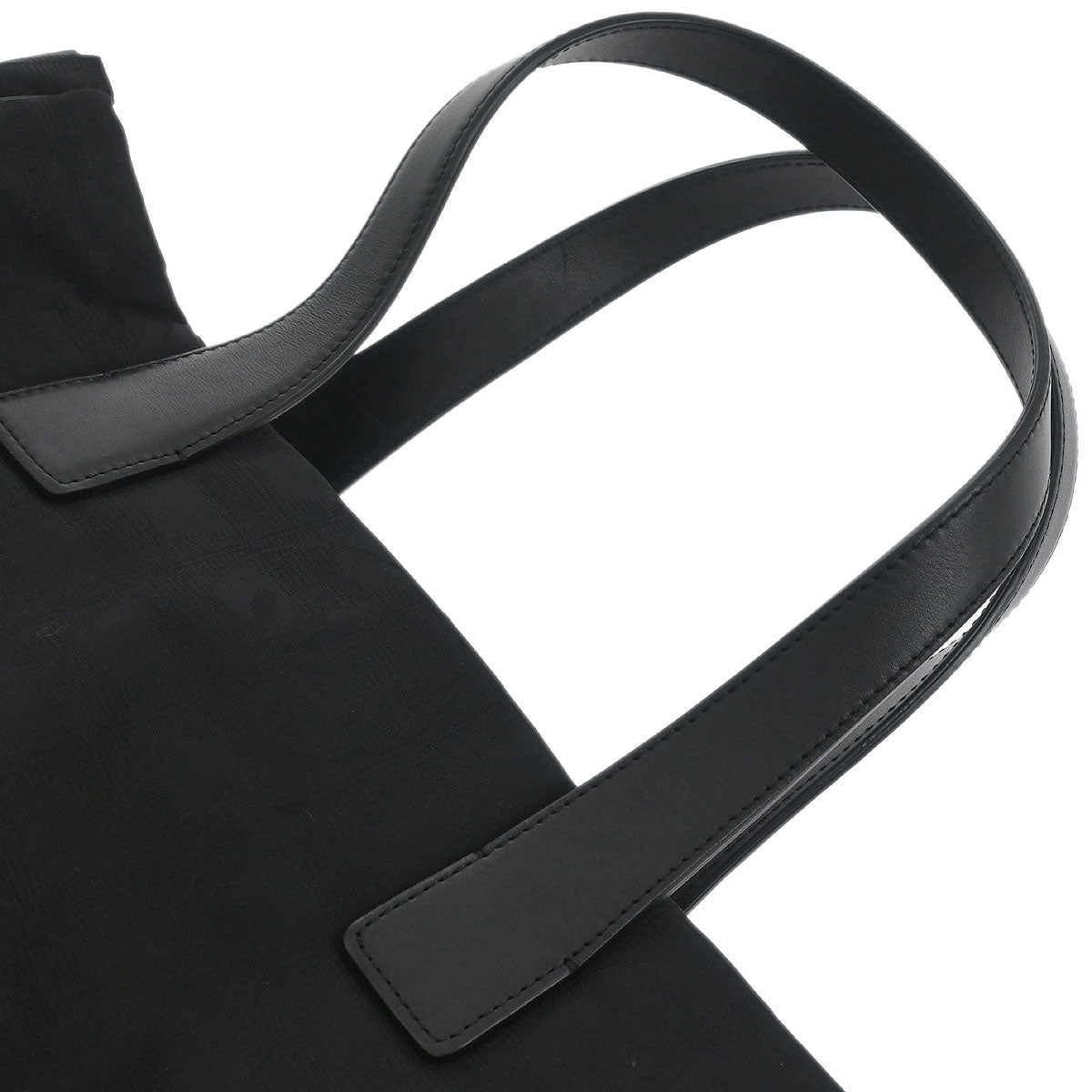 Chanel 2008-2009 Black Jacquard Nylon Travel Line Tote Bag