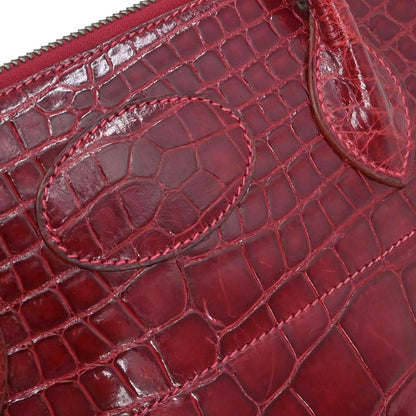 Hermes * Rouge H Alligator Bolide 31 Handbag