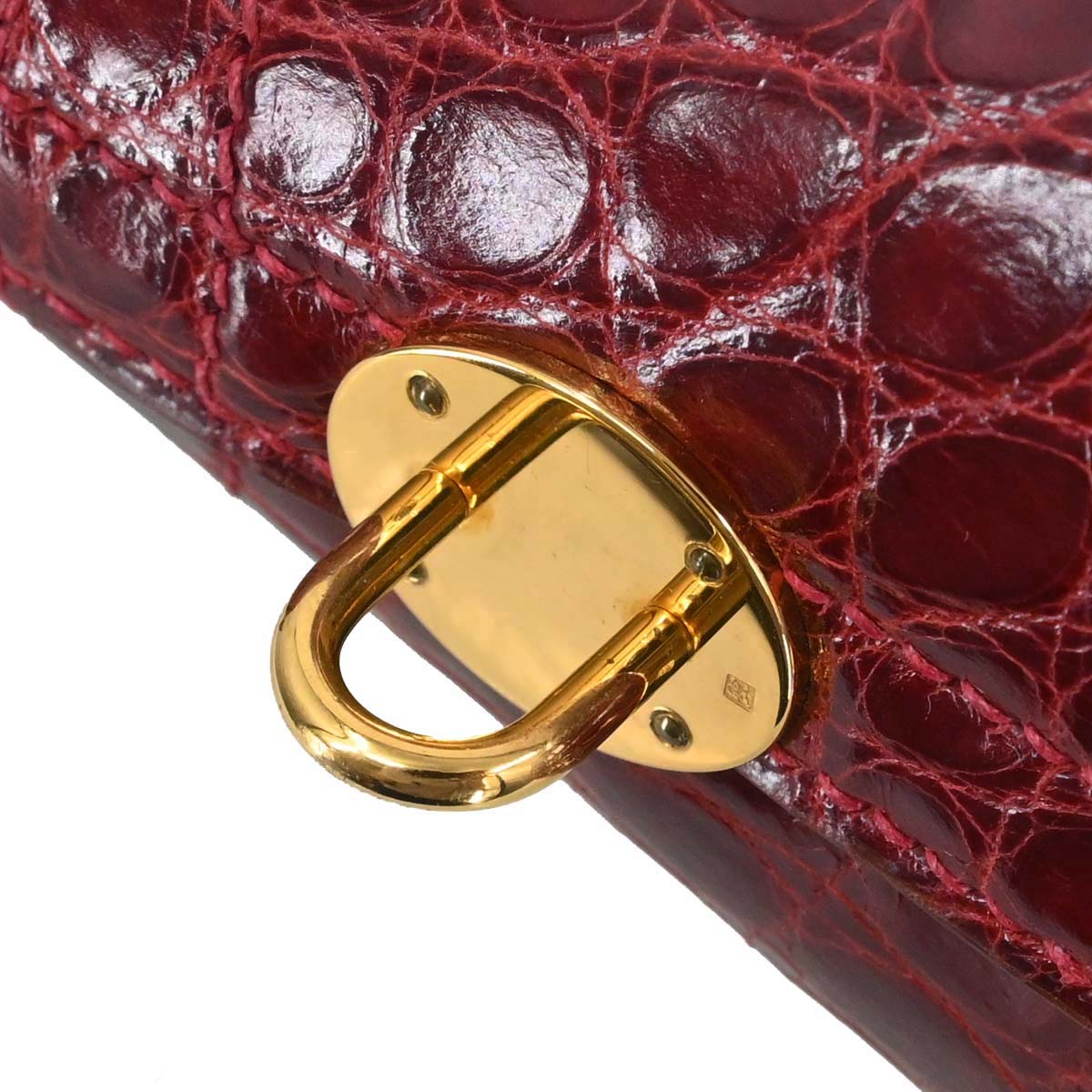 Hermes * Rouge H Alligator Bolide 31 Handbag