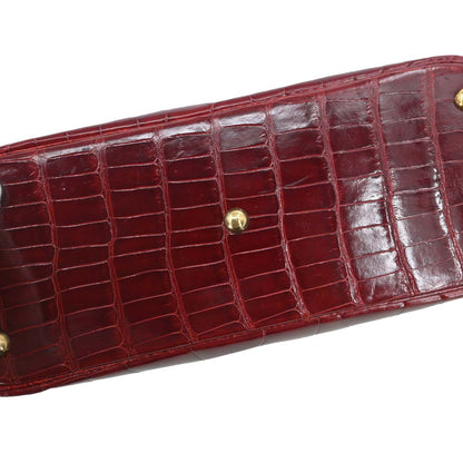 Hermes * Rouge H Alligator Bolide 31 Handbag