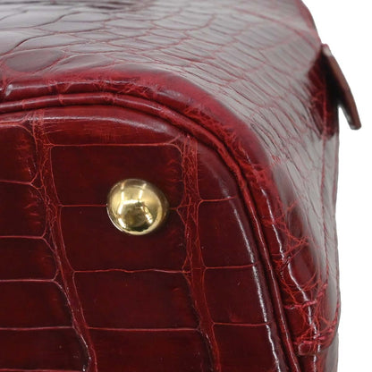 Hermes * Rouge H Alligator Bolide 31 Handbag