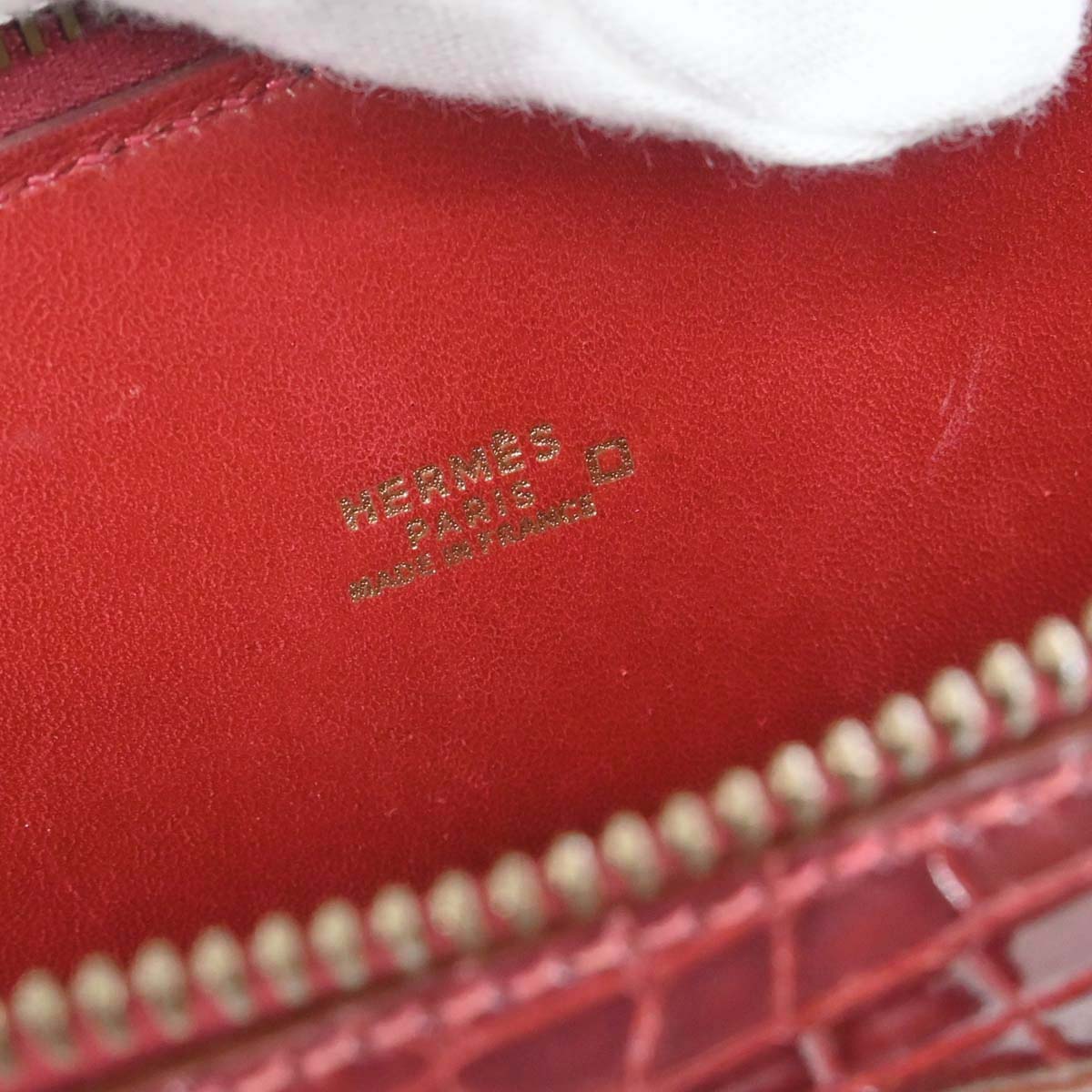 Hermes * Rouge H Alligator Bolide 31 Handbag