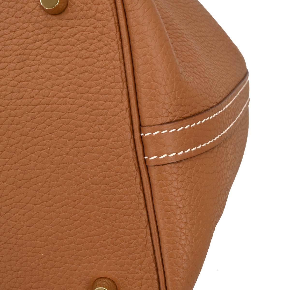 Hermes Gold Taurillon Clemence Picotin Lock 22 MM Handbag