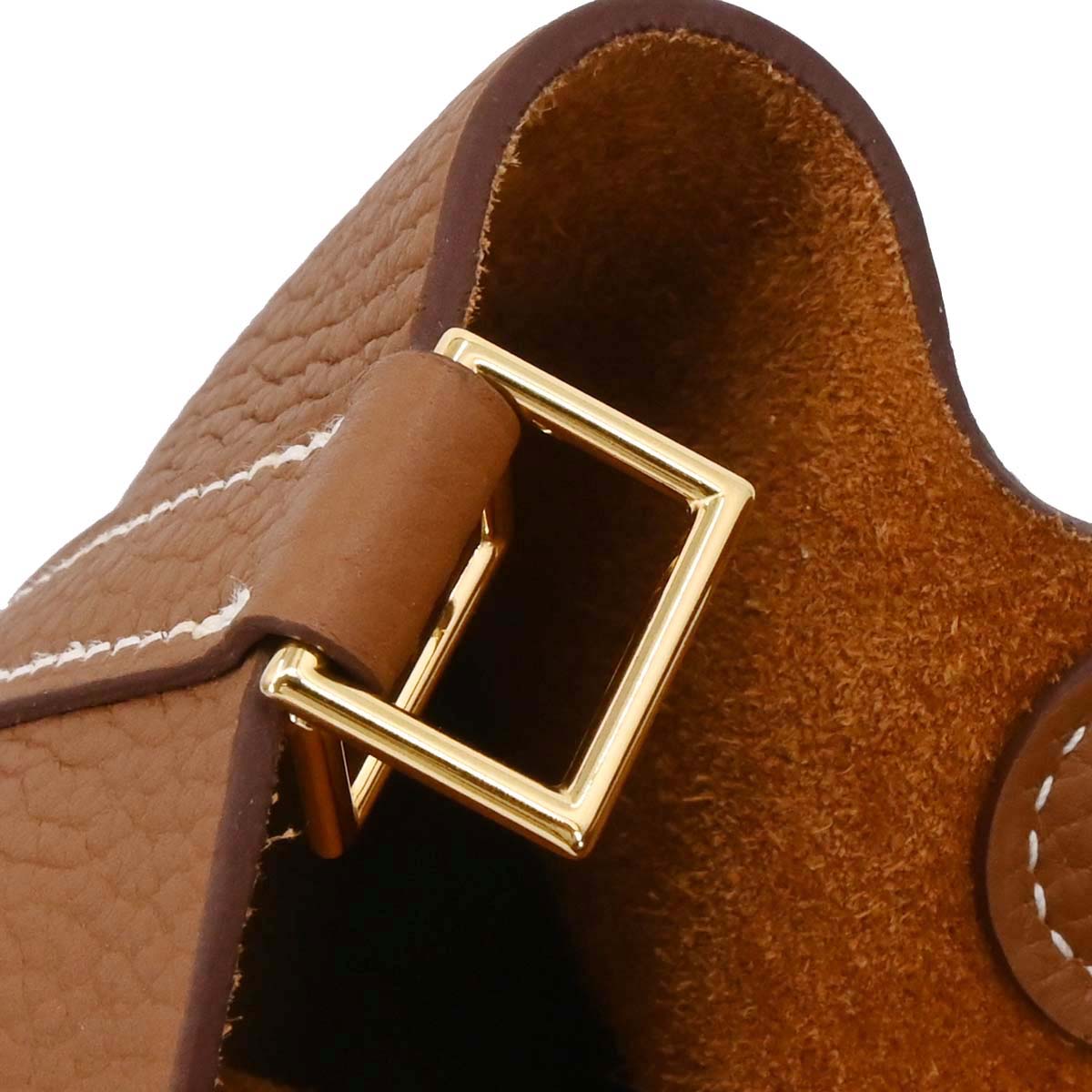 Hermes Gold Taurillon Clemence Picotin Lock 22 MM Handbag