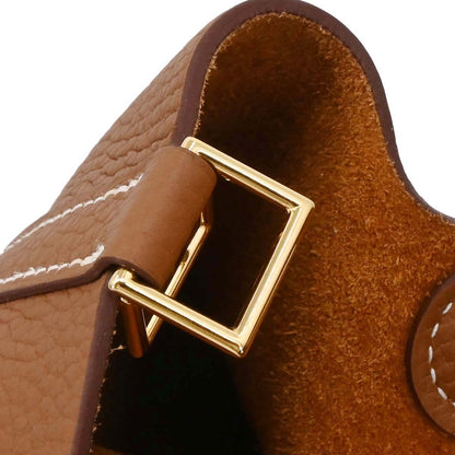 Hermes Gold Taurillon Clemence Picotin Lock 22 MM Handbag