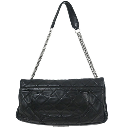 Chanel 2006-2008 Black Lambskin Icons Secret Label Flap Bag Shoulder Bag