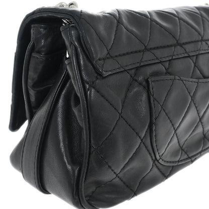 Chanel 2006-2008 Black Lambskin Icons Secret Label Flap Bag Shoulder Bag