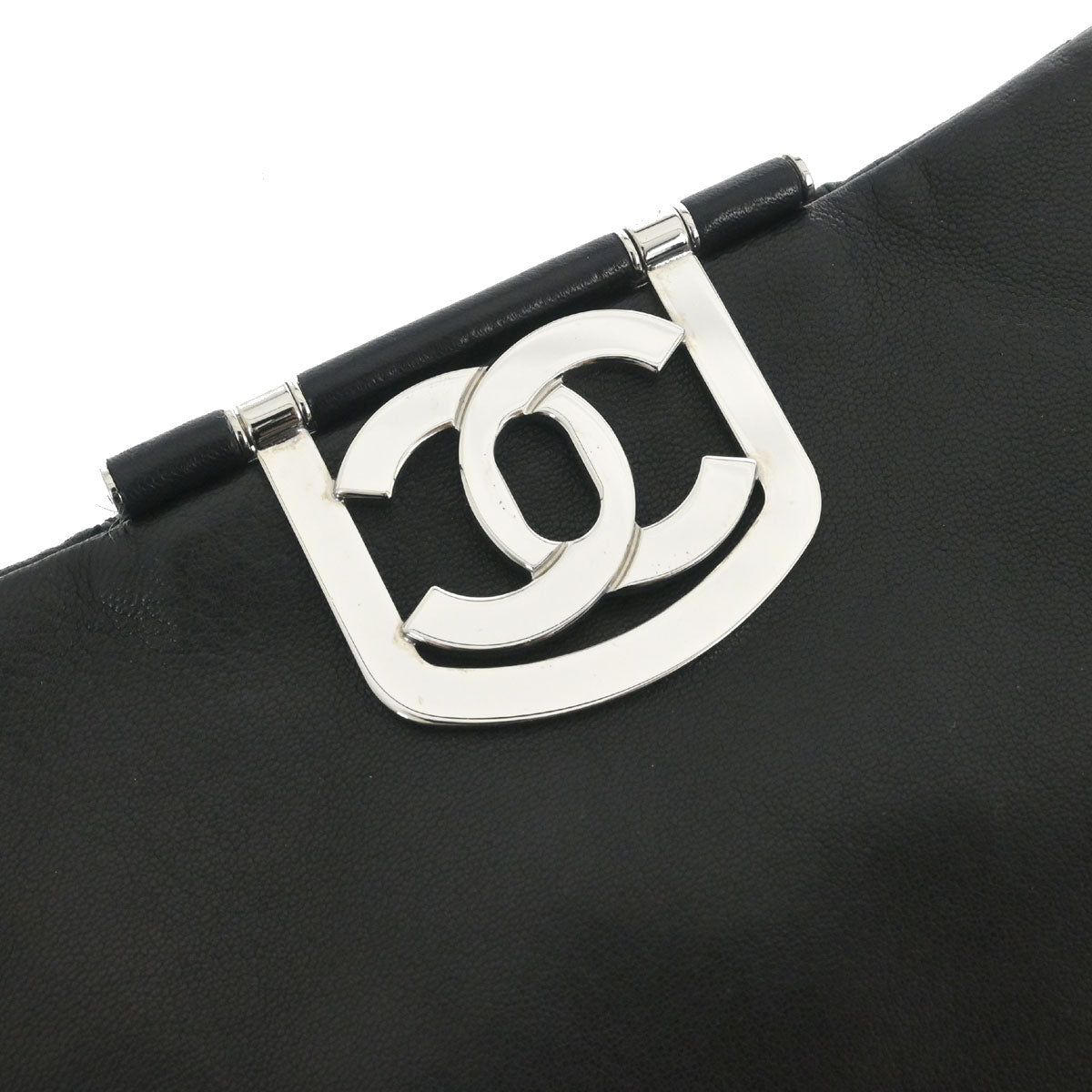 Chanel 2006-2008 Black Lambskin Icons Secret Label Flap Bag Shoulder Bag