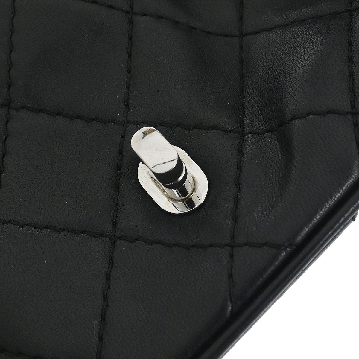 Chanel 2006-2008 Black Lambskin Icons Secret Label Flap Bag Shoulder Bag