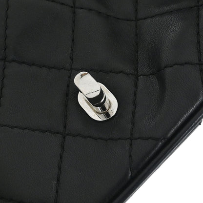 Chanel 2006-2008 Black Lambskin Icons Secret Label Flap Bag Shoulder Bag