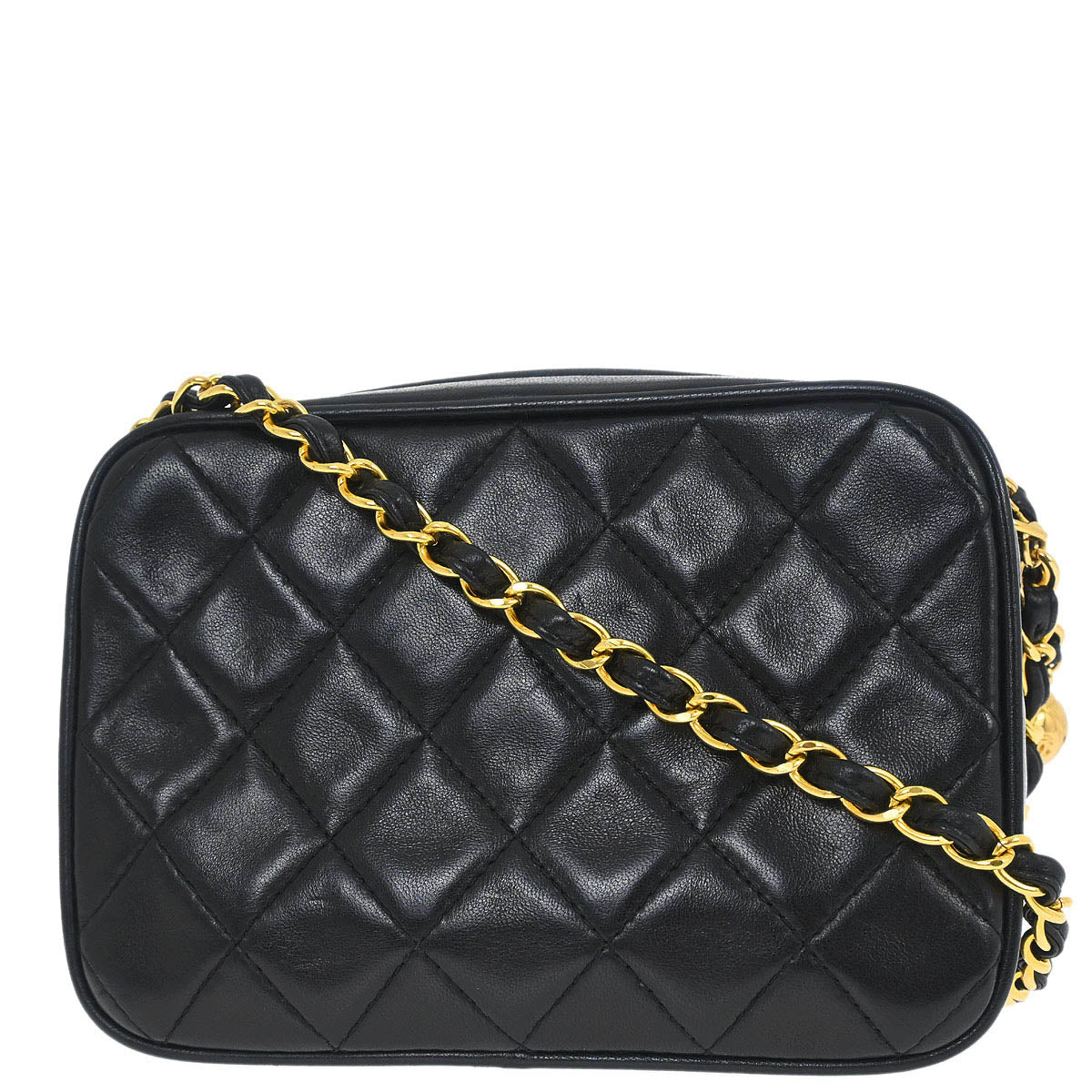 Chanel 1994-1996 Black Lambskin Camera Bag Mini