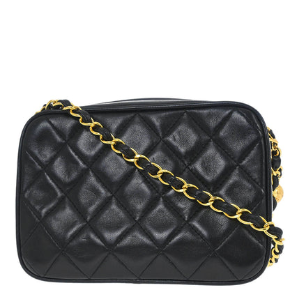 Chanel 1994-1996 Black Lambskin Camera Bag Mini