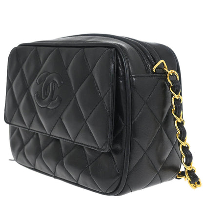 Chanel 1994-1996 Black Lambskin Camera Bag Mini